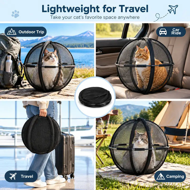 KOKOGOL Portable Outdoor Cat Enclosure — Mesh Ball Playpen