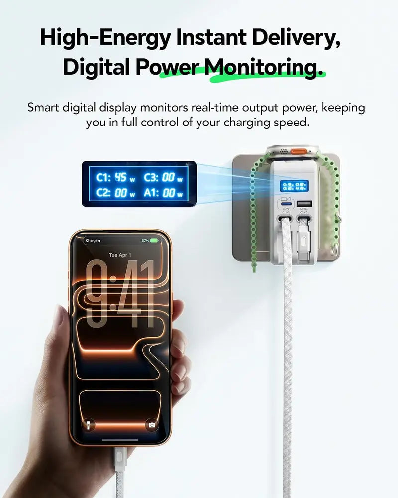 Smart digital display monitors real-time output power