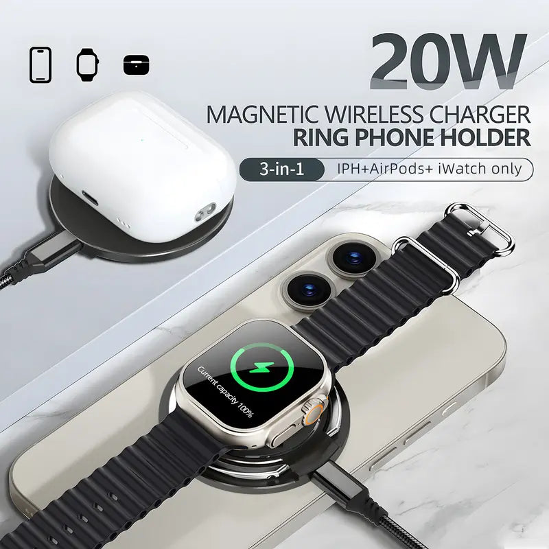 KOKOGOL 3-in-1 Magnetic Wireless Charger Station D17 - detail view 2