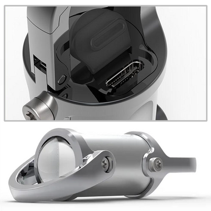 Mini Keychain LED Flashlight - Fast Charging Bi-Directional Output Work Light with Emergency SOS