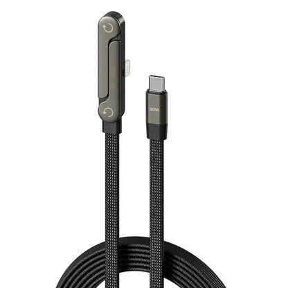 2 in 1 Invisible Holder Charger Cable 240W Fast Charging Cord with Built-In Phone Stand, 4.9FT