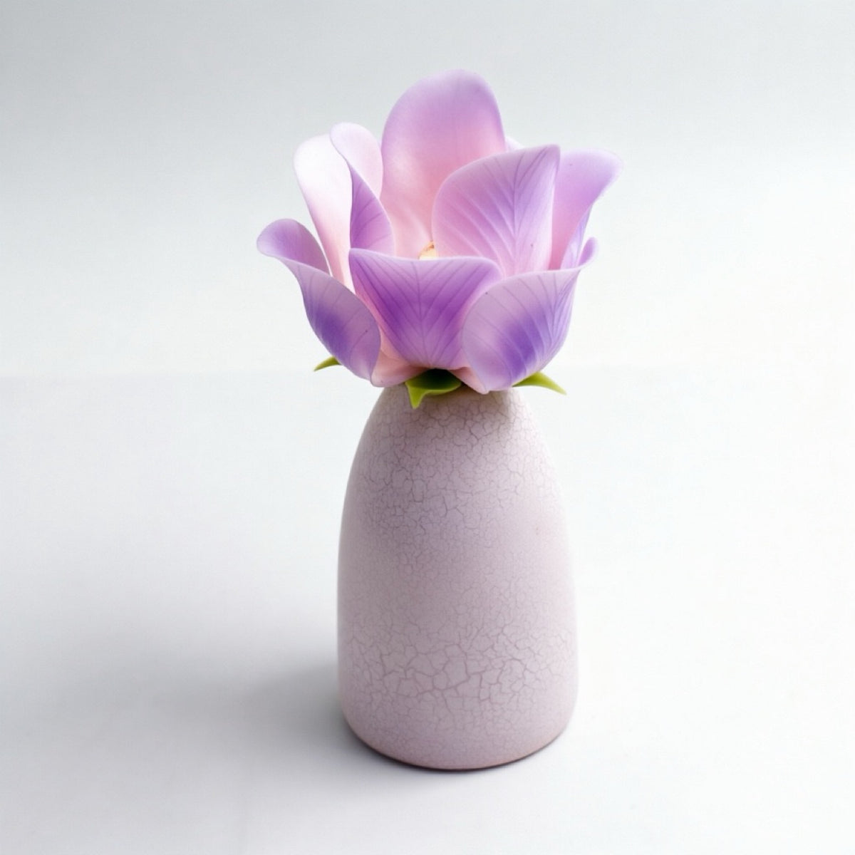 Purple blooming rose lamp fully bloomed