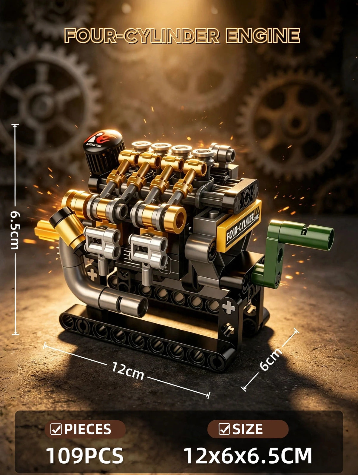 KOKOGOL Mini Engine Building Kit — 6 Working Engine Models That Link Together