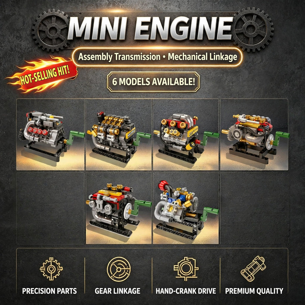 KOKOGOL Mini Engine Building Kit — 6 Working Engine Models That Link Together