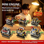 KOKOGOL Mini Engine Building Kit — 6 Working Engine Models That Link Together