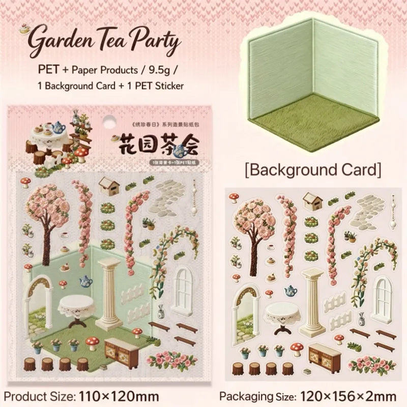 3D Embroidery Garden Sticker Scene Kit