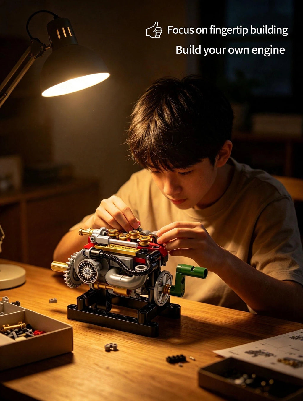 KOKOGOL Mini Engine Building Kit — 6 Working Engine Models That Link Together