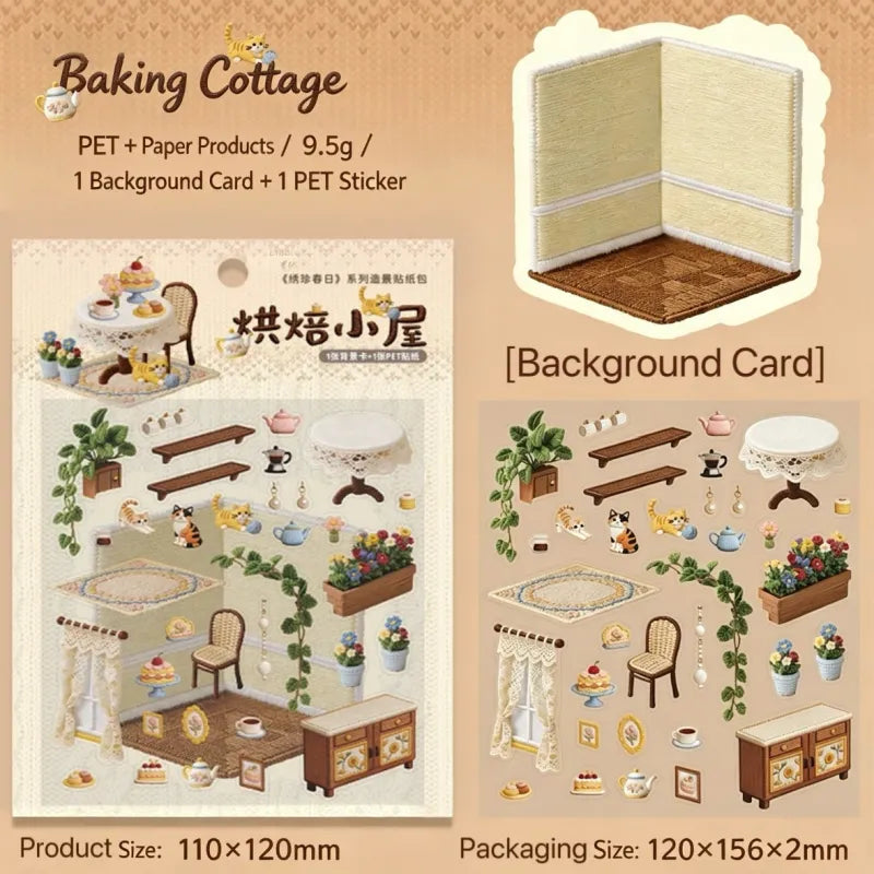 3D Embroidery Garden Sticker Scene Kit