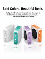 Bold Colors. Beautiful Desk. - four iMac G3 colors