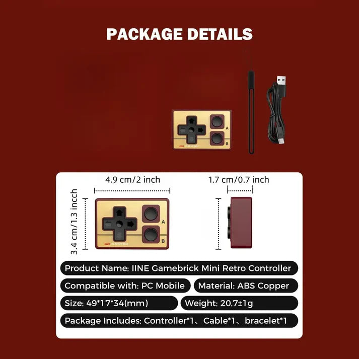 Mini Retro Bluetooth Remote for TikTok, Reels & Kindle – Wireless Page Turner Camera Shutter Gaming Controller