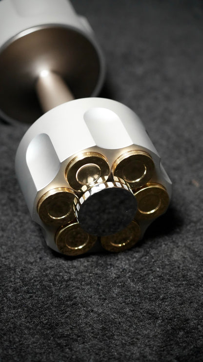 Revolver Dumbbell™ | 5kg Adjustable CNC Machined Stainless Steel Dumbbell with 12 Bullet Weights