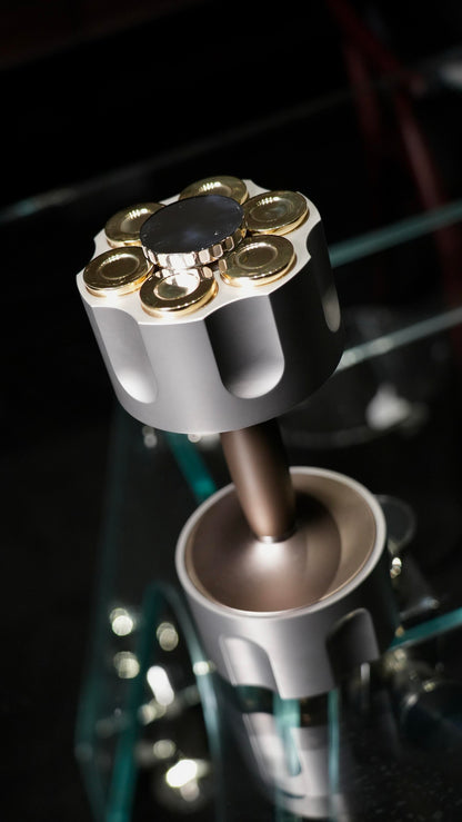 Revolver Dumbbell™ | 5kg Adjustable CNC Machined Stainless Steel Dumbbell with 12 Bullet Weights