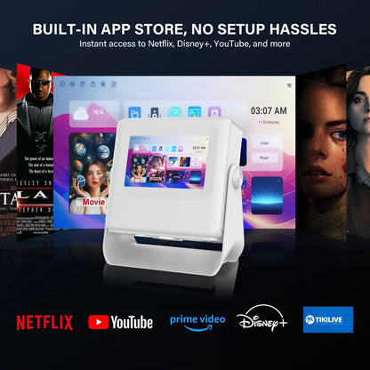 Smart Touch Screen Projector: Portable 4K Home Theater with Android OS, WiFi & Bluetooth