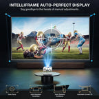 Smart Touch Screen Projector: Portable 4K Home Theater with Android OS, WiFi & Bluetooth