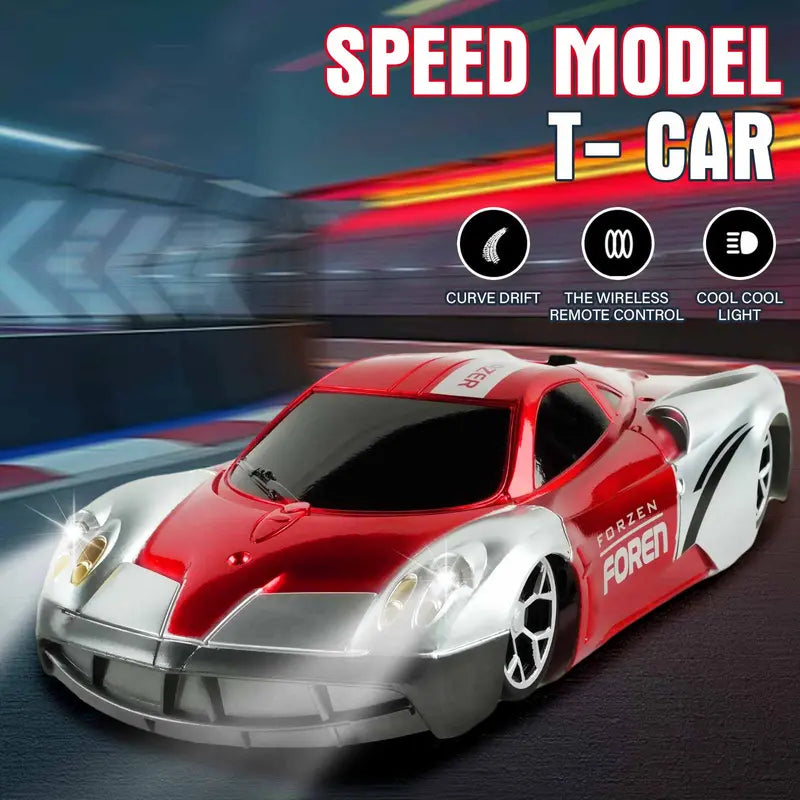 Speed model T-car - curve drift, wireless remote control, cool LED light