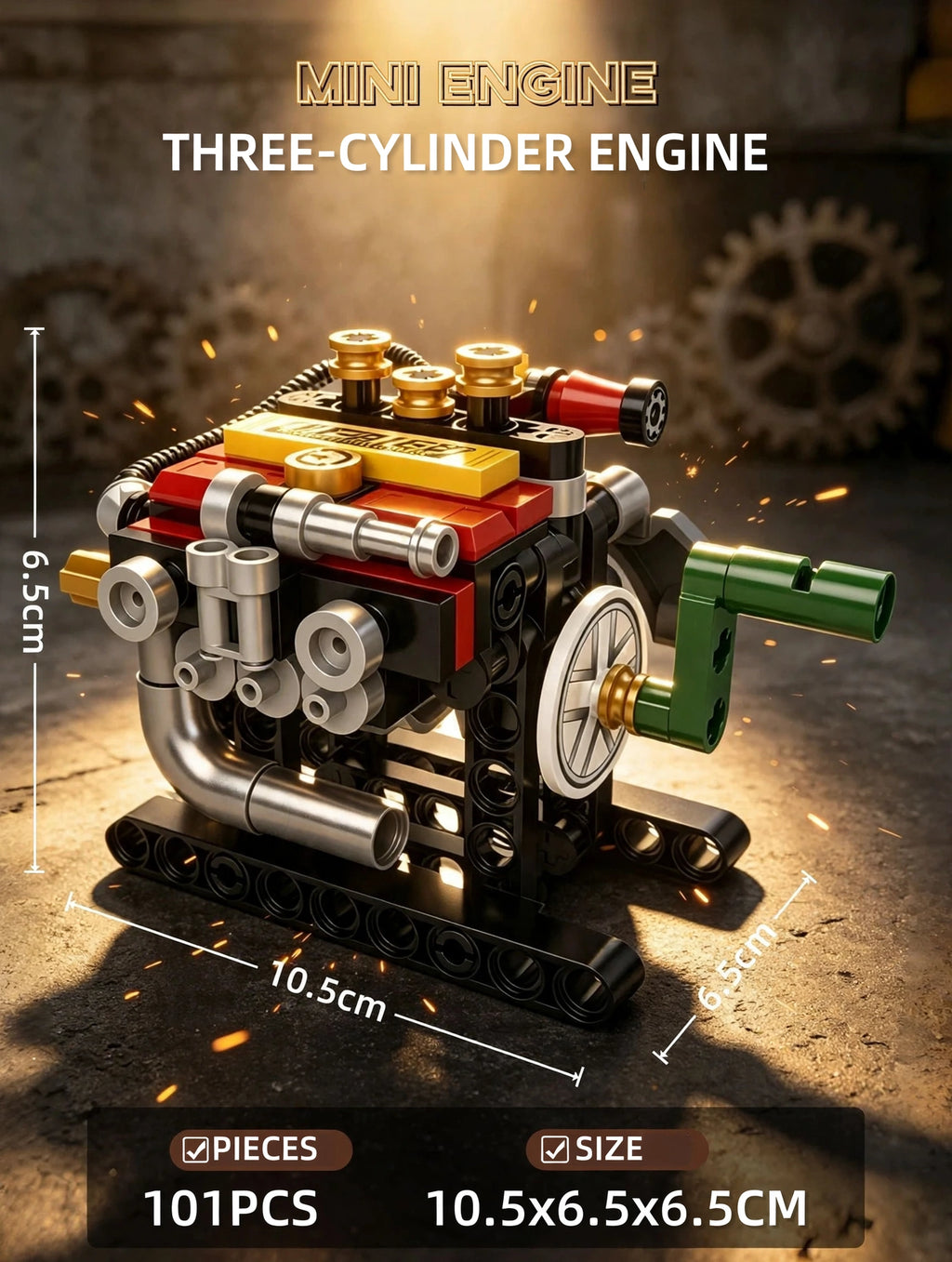 KOKOGOL Mini Engine Building Kit — 6 Working Engine Models That Link Together