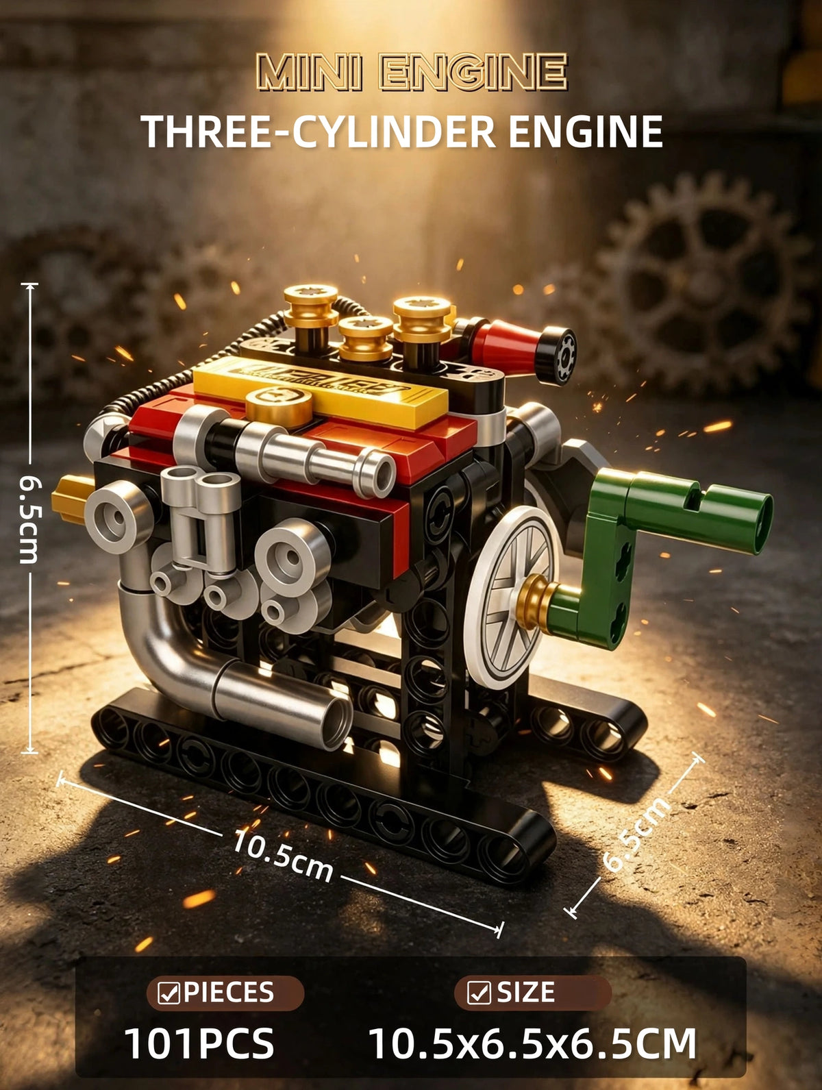 KOKOGOL Mini Engine Building Kit — 6 Working Engine Models That Link Together