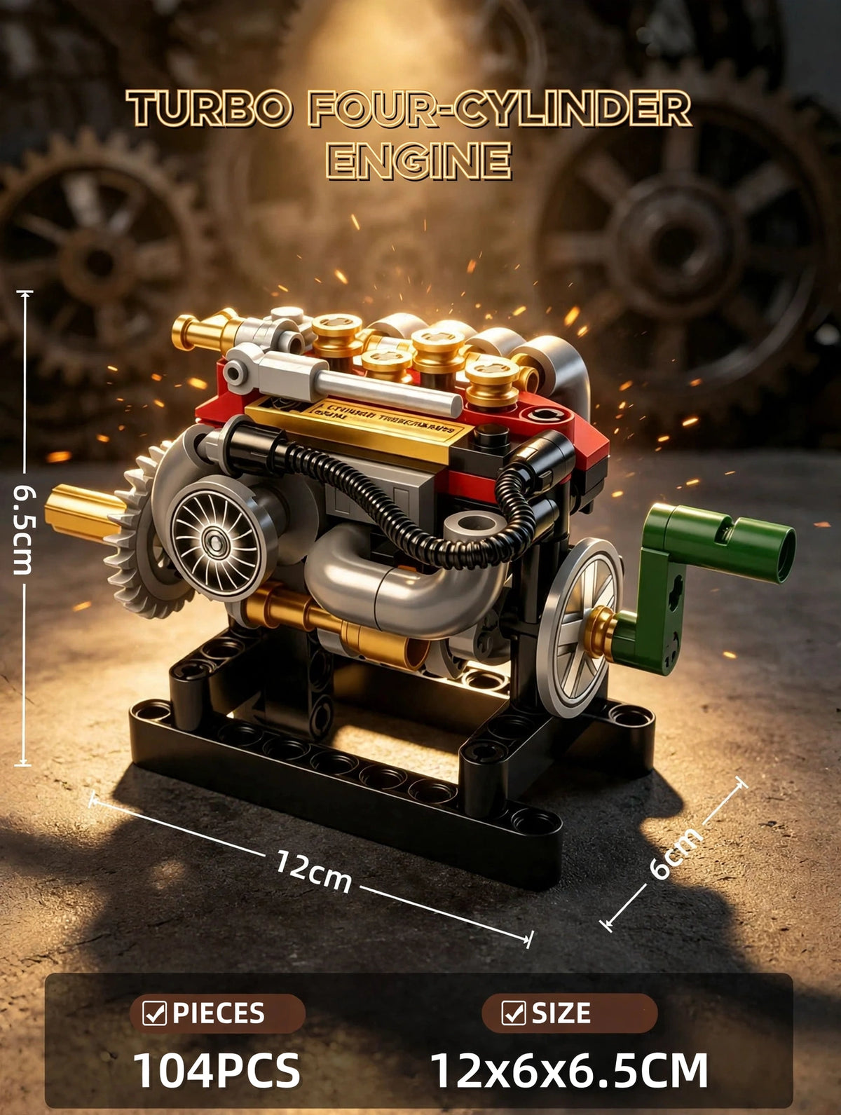 KOKOGOL Mini Engine Building Kit — 6 Working Engine Models That Link Together