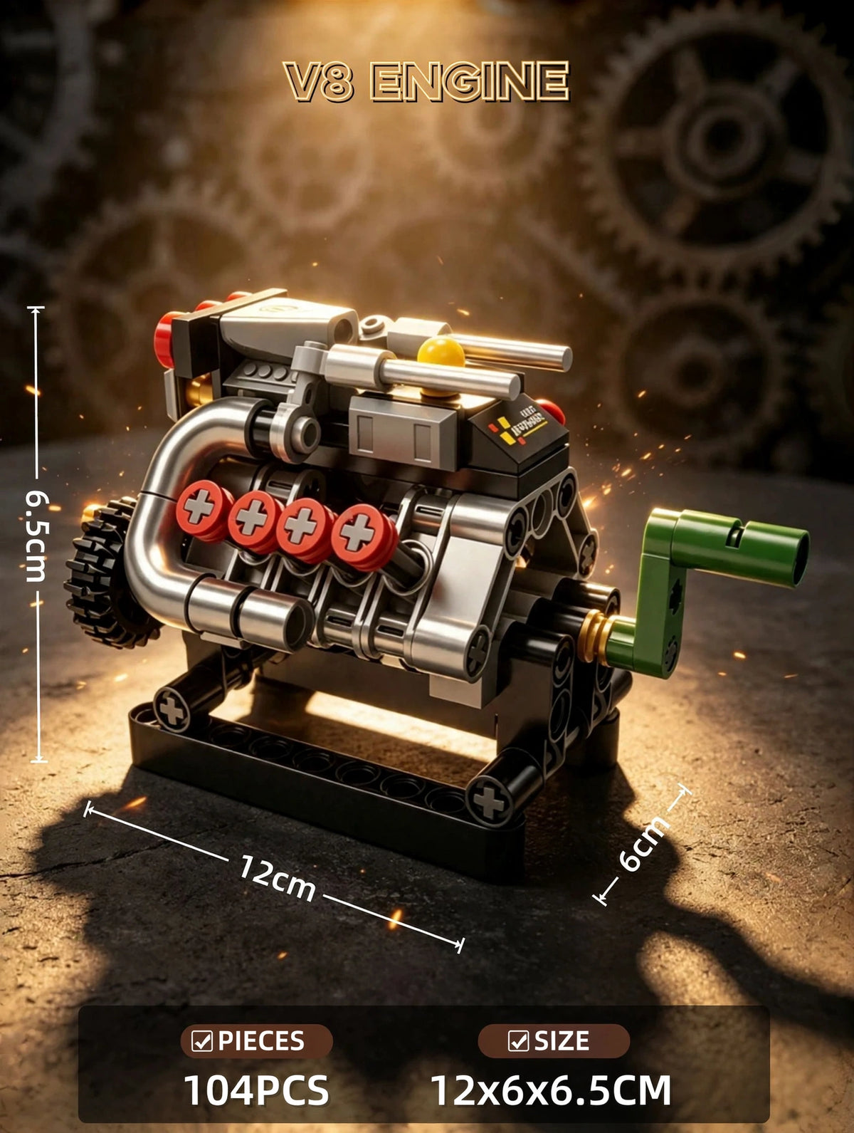 KOKOGOL Mini Engine Building Kit — 6 Working Engine Models That Link Together