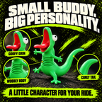 WobblyBud lizard mounted on motorcycle handlebar